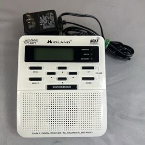 Midland WR-100 Digital Weather Alert Radio with Power Cable